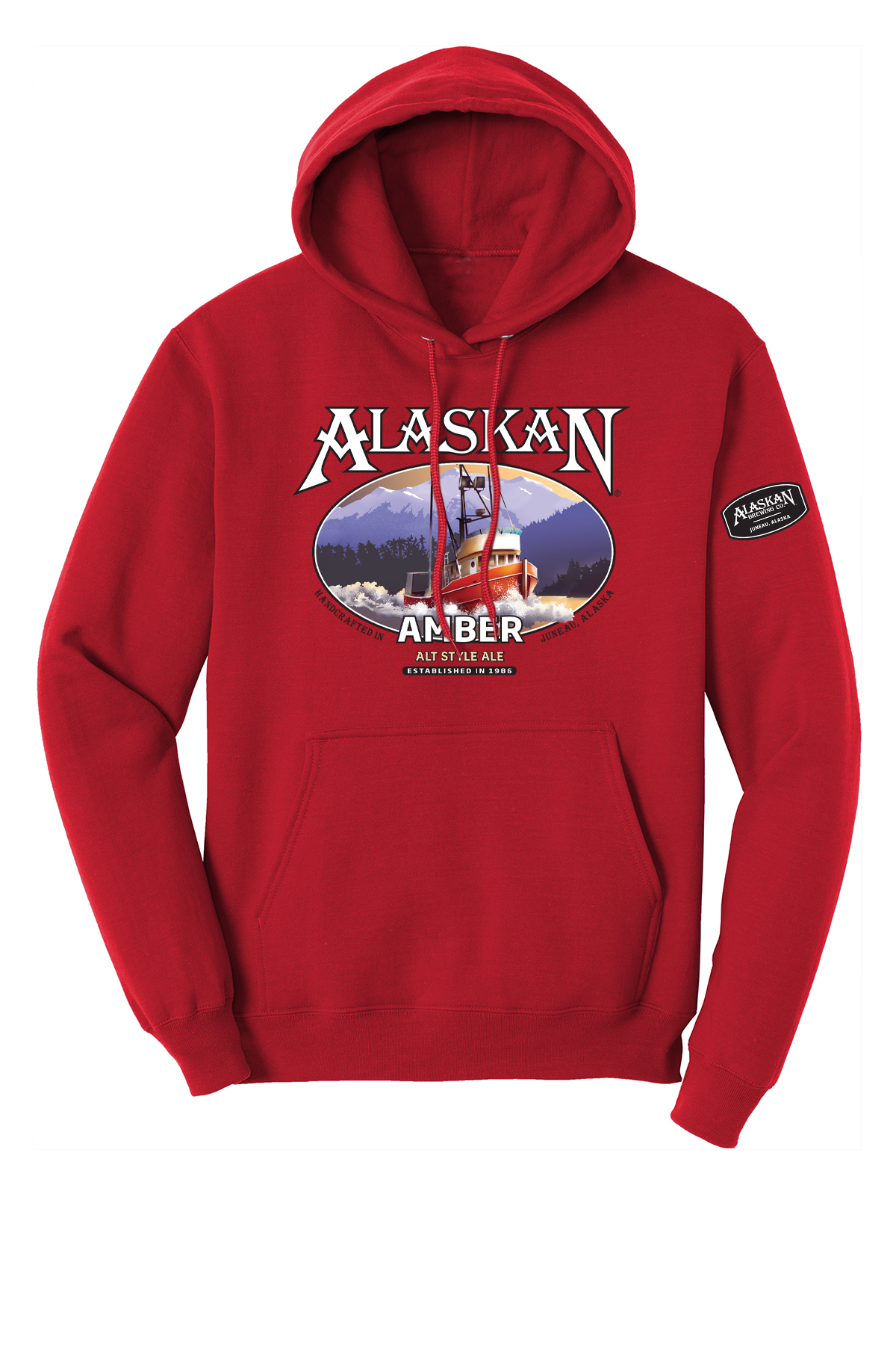 Amber Ale Classic Label Hoodie | Alaskan Brewing Co.