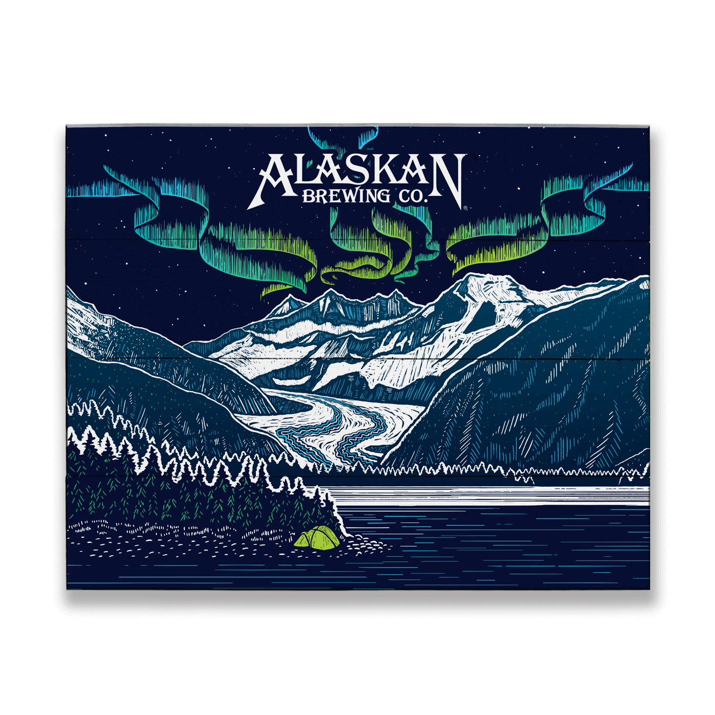 Northern Lights Wooden Sign | Alaskan Brewing Co.