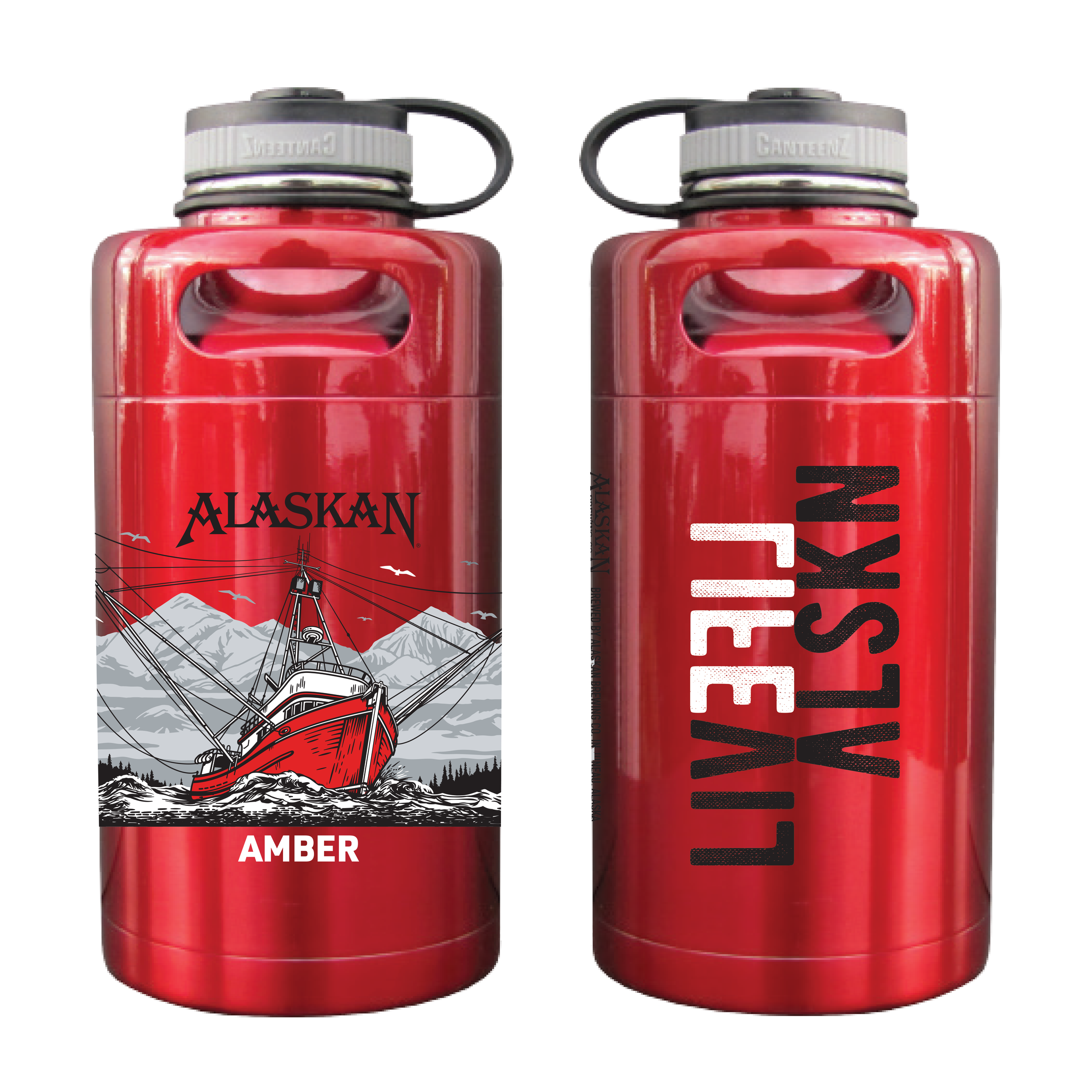 CW Amber Can Live Life Alaskan Keg Growler Alaskan Brewing